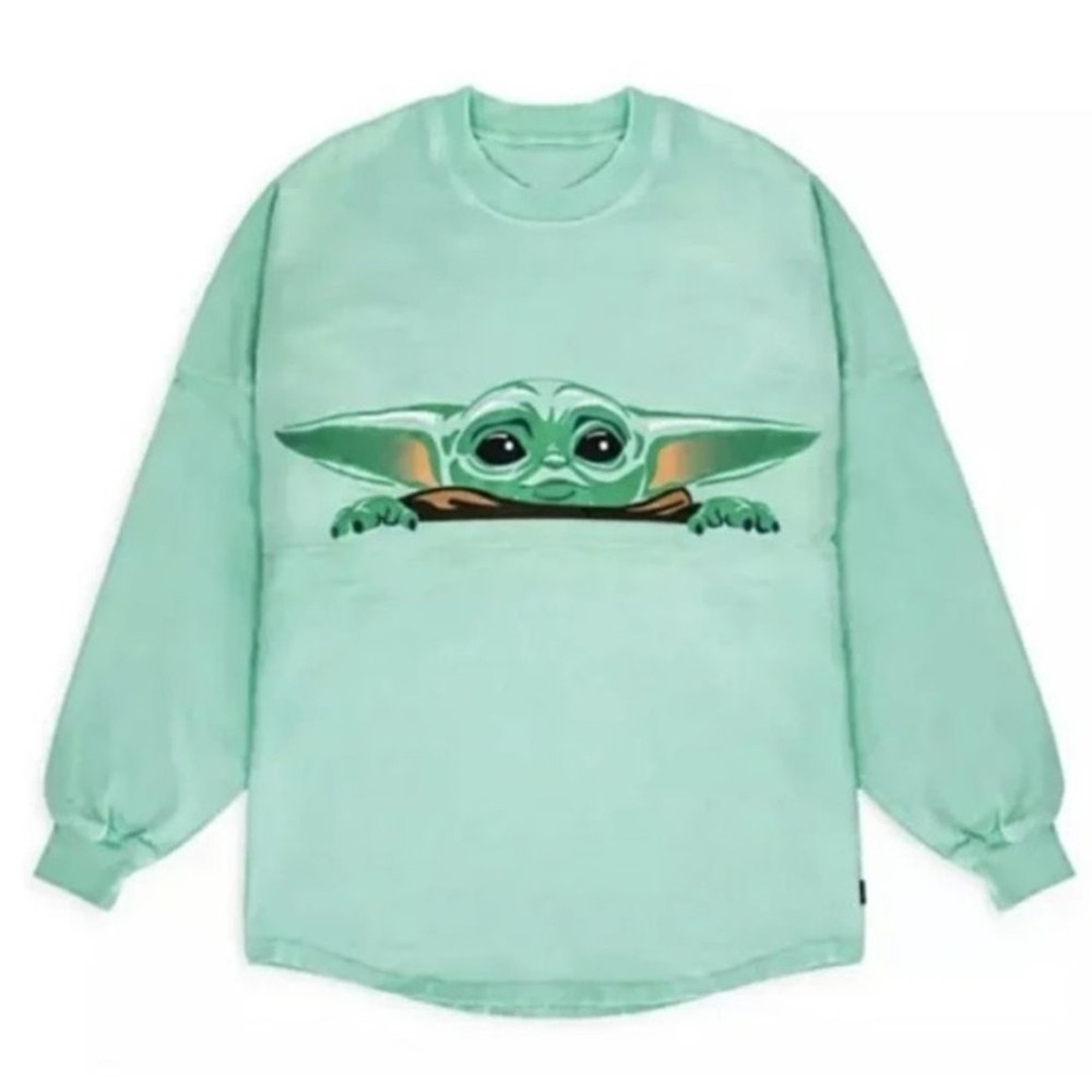 Disney Star Wars Green Yoda The Mandalorian Cotton Spirit Jersey XL